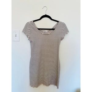 Arizona Jean Company Striped Short-Sleeve Mini Dress (Size S)